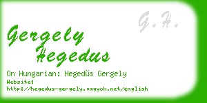 gergely hegedus business card